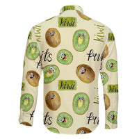 Kiwi Cute Humorous Family Matching Off Shoulder Short Dress and Hawaiian Shirt New Zealand Fruit DT02 - Polynesian Pride