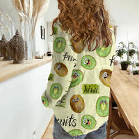 Kiwi Cute Humorous Women Casual Shirt New Zealand Fruit DT02 - Polynesian Pride