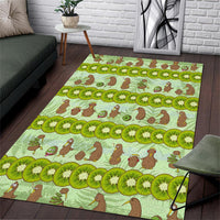 New Zealand Kiwi Fruit Witty Kiwi Bird Area Rug DT02 Green - Polynesian Pride