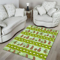 New Zealand Kiwi Fruit Witty Kiwi Bird Area Rug DT02 - Polynesian Pride