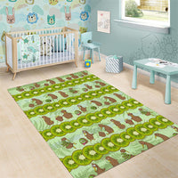 New Zealand Kiwi Fruit Witty Kiwi Bird Area Rug DT02 - Polynesian Pride