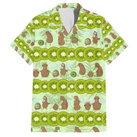 New Zealand Kiwi Fruit Witty Kiwi Bird Family Matching Puletasi and Hawaiian Shirt DT02 Dad's Shirt - Short Sleeve Green - Polynesian Pride
