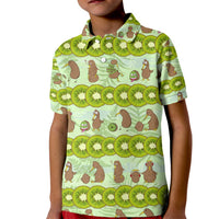 New Zealand Kiwi Fruit Witty Kiwi Bird Kid Polo Shirt