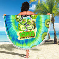 Just a Girl Who Loves Kiwis Beach Blanket New Zealand Tie Dye