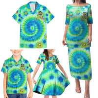 Just a Girl Who Loves Kiwis Family Matching Puletasi and Hawaiian Shirt New Zealand Tie Dye DT02 - Polynesian Pride