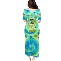 Just a Girl Who Loves Kiwis Puletasi New Zealand Tie Dye