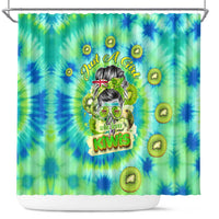 Just a Girl Who Loves Kiwis Shower Curtain New Zealand Tie Dye DT02 Green - Polynesian Pride