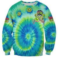 Just a Girl Who Loves Kiwis Sweatshirt New Zealand Tie Dye DT02 Unisex Green - Polynesian Pride