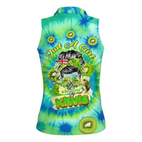 Just a Girl Who Loves Kiwis Women Sleeveless Polo Shirt New Zealand Tie Dye DT02 - Polynesian Pride