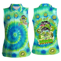 Just a Girl Who Loves Kiwis Women Sleeveless Polo Shirt New Zealand Tie Dye DT02 - Polynesian Pride