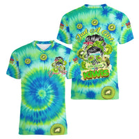 Just a Girl Who Loves Kiwis Women V-Neck T-Shirt New Zealand Tie Dye DT02 - Polynesian Pride