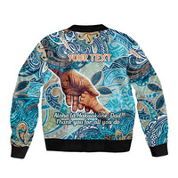 Hand In Hand Father's Day Polynesian Bomber Jacket Tribal Flower Pattern