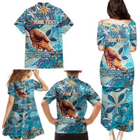 Hand In Hand Father's Day Polynesian Family Matching Puletasi and Hawaiian Shirt Tribal Flower Pattern DT02 - Polynesian Pride