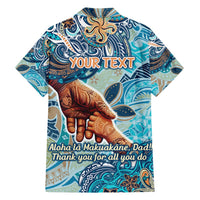 Hand In Hand Father's Day Polynesian Hawaiian Shirt Tribal Flower Pattern