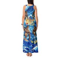 Hawaii Father's Day Tank Maxi Dress The Surfing Dad Polynesian Tattoo