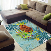 Palau Father's Day Polynesia Area Rug Dad and Son