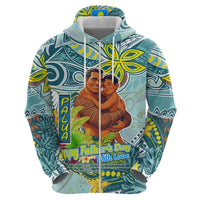 Palau Father's Day Polynesia Hoodie Dad and Son