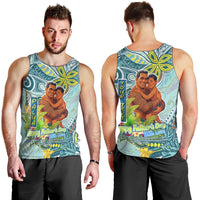 Palau Father's Day Polynesia Men Tank Top Dad and Son