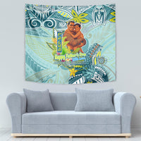 Palau Father's Day Polynesia Tapestry Dad and Son