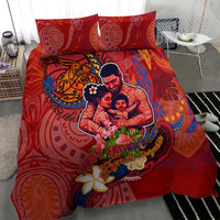 Happy Father's Day French Polynesia Bedding Set Family Turtle Hibiscus