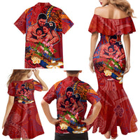Happy Father's Day French Polynesia Family Matching Mermaid Dress and Hawaiian Shirt Family Turtle Hibiscus DT02 - Polynesian Pride