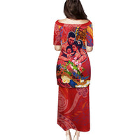 Happy Father's Day French Polynesia Puletasi Family Turtle Hibiscus