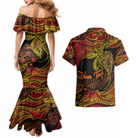 Papua New Guinea 50th Independence Day Couples Matching Mermaid Dress and Hawaiian Shirt Culture Spirit and Sovereignty DT02 - Polynesian Pride