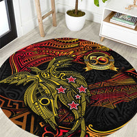 Papua New Guinea 50th Independence Day Round Carpet Culture Spirit and Sovereignty DT02 Art - Polynesian Pride