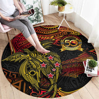 Papua New Guinea 50th Independence Day Round Carpet Culture Spirit and Sovereignty DT02 - Polynesian Pride
