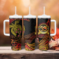 Papua New Guinea 50th Independence Day Tumbler With Handle Culture Spirit and Sovereignty DT02 - Polynesian Pride