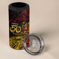PNG 1975 - 2025 4 in 1 Can Cooler Tumbler Papua New Guinea 50th Independence Anniversary DT02 - Polynesian Pride