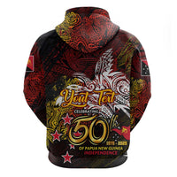 PNG 1975 - 2025 Zip Hoodie Papua New Guinea 50th Independence Anniversary DT02 - Polynesian Pride
