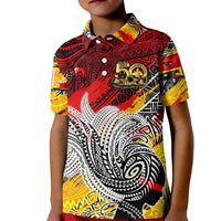 Papua New Guinea 50th Independence Day Kid Polo Shirt Celebrate Our History, Inspire Our Future DT02 Kid Art - Polynesian Pride