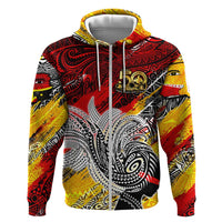 Papua New Guinea 50th Independence Day Zip Hoodie Celebrate Our History, Inspire Our Future DT02 Zip Hoodie Art - Polynesian Pride
