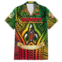 Vanuatu 45th Independence Anniversary Family Matching Long Sleeve Bodycon Dress and Hawaiian Shirt Embracing Our Traditions Shaping Our Future