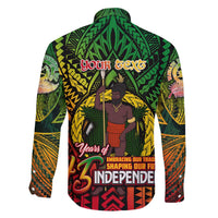 Vanuatu 45th Independence Anniversary Family Matching Long Sleeve Bodycon Dress and Hawaiian Shirt Embracing Our Traditions Shaping Our Future