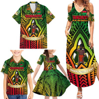 Vanuatu 45th Independence Anniversary Family Matching Summer Maxi Dress and Hawaiian Shirt Embracing Our Traditions Shaping Our Future