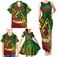 Vanuatu 45th Independence Anniversary Family Matching Tank Maxi Dress and Hawaiian Shirt Embracing Our Traditions Shaping Our Future