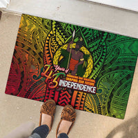 Vanuatu 45th Independence Anniversary Rubber Doormat Embracing Our Traditions Shaping Our Future