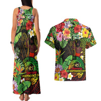 45th Anniversary of Freedom Vanuatu Couples Matching Tank Maxi Dress and Hawaiian Shirt Island Pride Cultural Power Pacific Unity