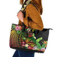 45th Anniversary of Freedom Vanuatu Leather Tote Bag Island Pride Cultural Power Pacific Unity