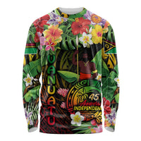 45th Anniversary of Freedom Vanuatu Long Sleeve Shirt Island Pride Cultural Power Pacific Unity