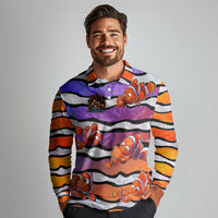 The Ocean Best Dad Long Sleeve Polo Shirt Like Marlin Happy Fathers Day To a True Hero DT02 - Polynesian Pride