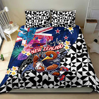 Kiwi New Zealand Rugby Bedding Set Kiwis Mascot Tropical Pattern