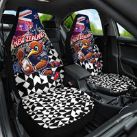Kiwi New Zealand Rugby Car Seat Cover Kiwis Mascot Tropical Pattern