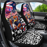 Kiwi New Zealand Rugby Car Seat Cover Kiwis Mascot Tropical Pattern