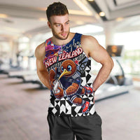 Personalized Kiwi New Zealand Rugby Men Tank Top Kiwis Mascot Tropical Pattern