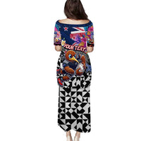 Personalized Kiwi New Zealand Rugby Puletasi Kiwis Mascot Tropical Pattern