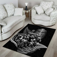 All Black Brothers Rugby Area Rug New Zealand Maori Haka