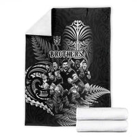 All Black Brothers Rugby Blanket New Zealand Maori Haka